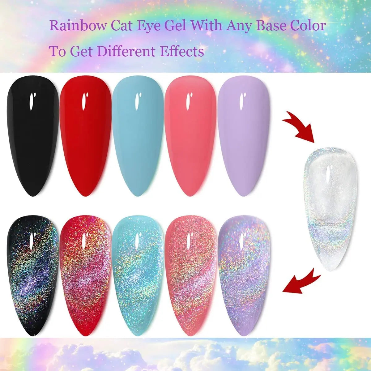 Magnetic Glitter Cat Eye Nail Polish