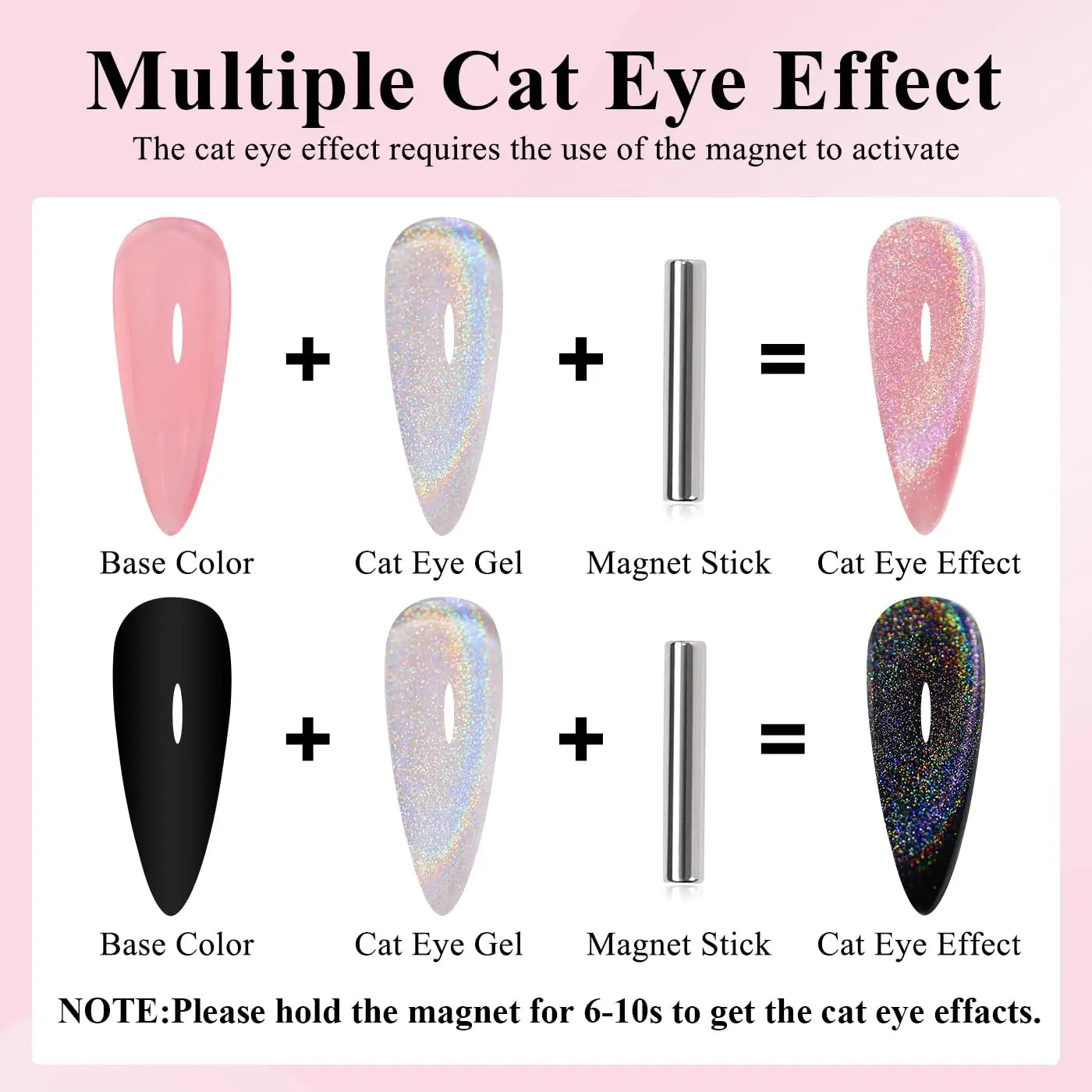 Magnetic Glitter Cat Eye Nail Polish