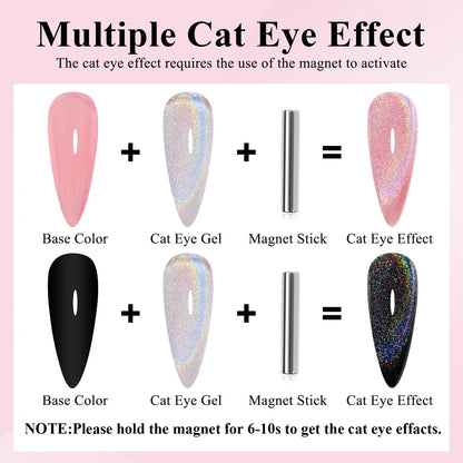 Magnetic Glitter Cat Eye Nail Polish