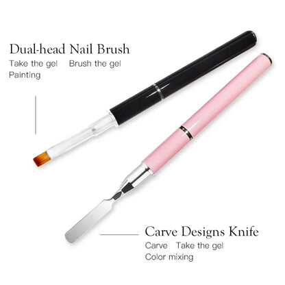 Dual-Ended Gel Nail Art Brush
