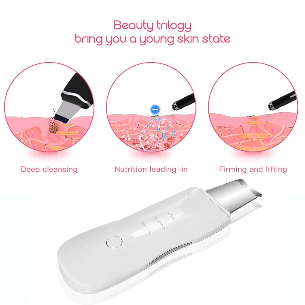 Ultrasonic Face Skin Scrubber